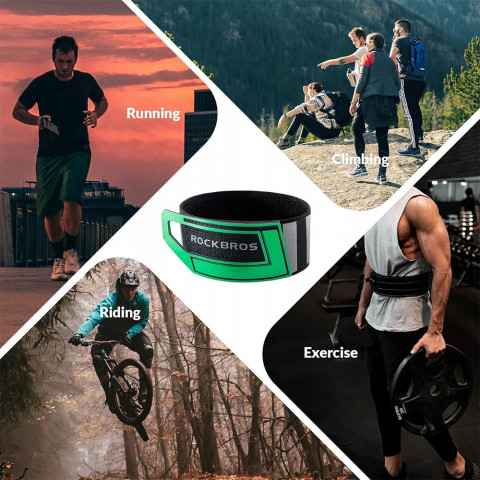 
Šviesą atspindinti juosta dviračiui, kojai, rankai, kuprinei - žalia
