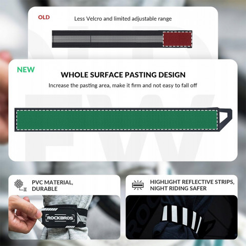 
Šviesą atspindinti juosta dviračiui, kojai, rankai, kuprinei - žalia
