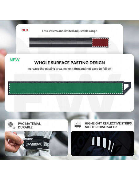 
Šviesą atspindinti juosta dviračiui, kojai, rankai, kuprinei - žalia
