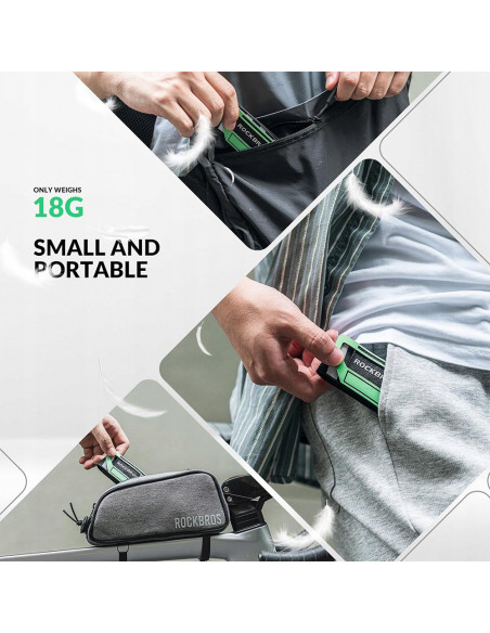 
Šviesą atspindinti juosta dviračiui, kojai, rankai, kuprinei - žalia
