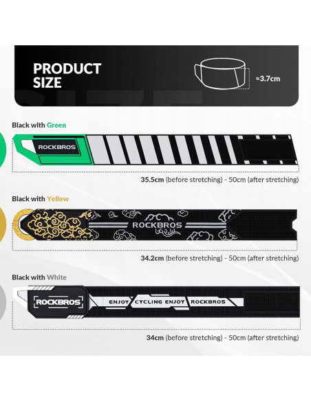 
Šviesą atspindinti juosta dviračiui, kojai, rankai, kuprinei - žalia
