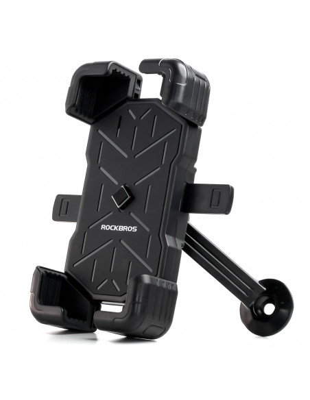 
360° besisukantis motociklo telefono laikiklis 4,5–7,2 colio – juodas
