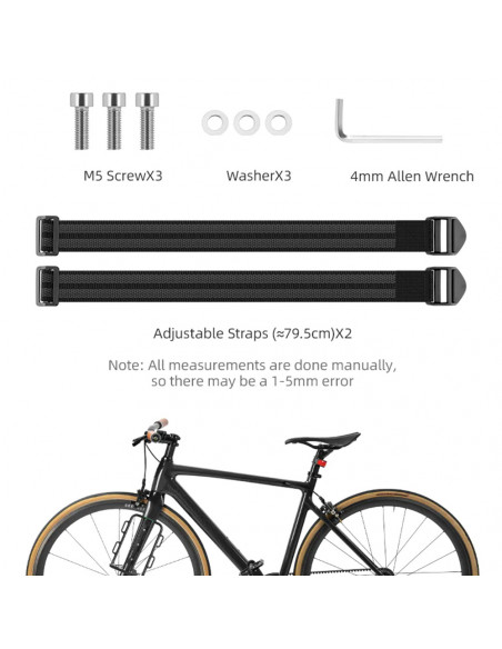 
Dviračių laikiklis krepšiams ant dviračio šakės - juodas
