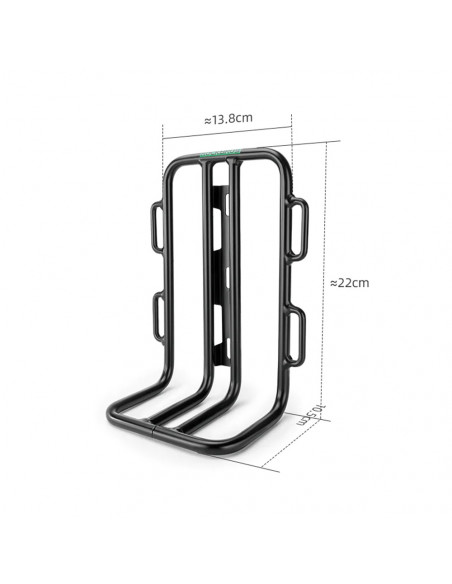 
Dviračių laikiklis krepšiams ant dviračio šakės - juodas

