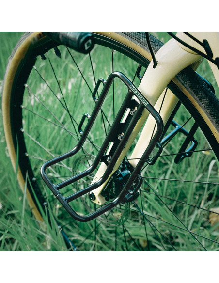 
Dviračių laikiklis krepšiams ant dviračio šakės - juodas
