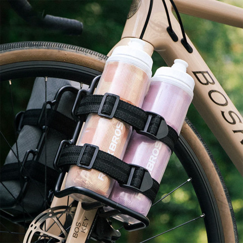 
Dviračių laikiklis krepšiams ant dviračio šakės - juodas
