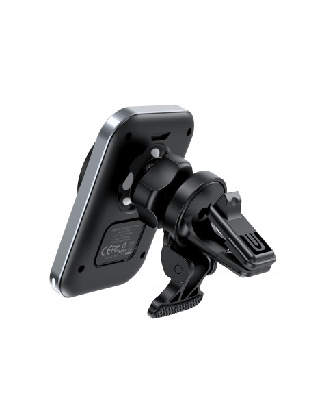 
Automobilinis laikiklis su 15 W indukciniu įkrovikliu, skirtas oro išleidimo angai – juodas

