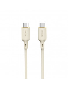 
Sustiprintas kabelis SR USB-C - USB-C 100W 1m smėlio spalvos
