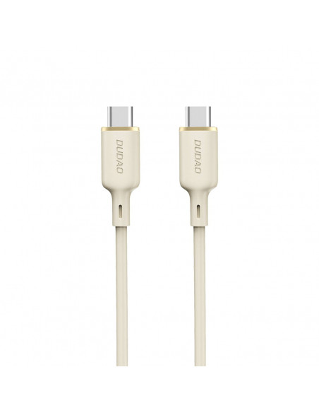 
Sustiprintas kabelis SR USB-C - USB-C 100W 1m smėlio spalvos
