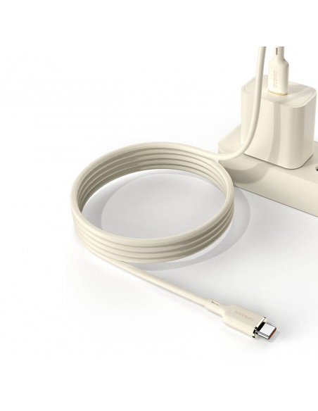 
SR sustiprintas laidas, skirtas iPhone USB-C - Lightning, 30W, 1m, smėlio spalvos
