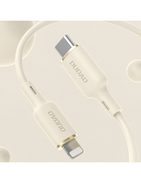 
SR sustiprintas laidas, skirtas iPhone USB-C - Lightning, 30W, 2m, smėlio spalvos
