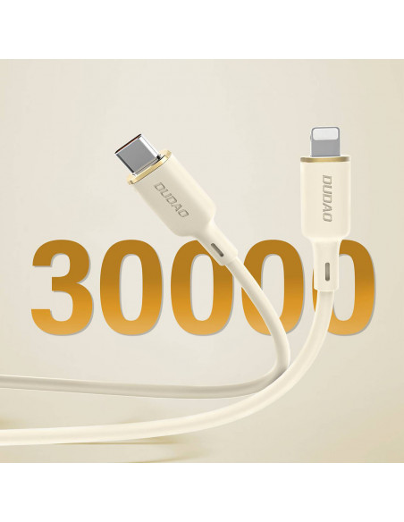 
3in1 kabelis sutvirtintas SR USB-A - USB-C / Lightning / microUSB 66W 1.2m smėlio spalvos

