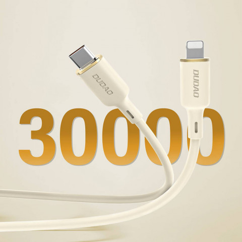 
2in1 kabelis sutvirtintas SR USB-C - USB-C / Lightning 100W 1.2m smėlio spalvos
