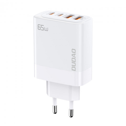 
GaN 2x USB-A / 2x USB-C PD 65W baltas sieninis įkroviklis
