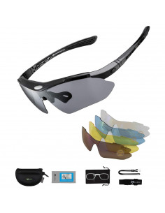 
Poliarizuoti dviračių akiniai su keičiamais spalvotais lęšiais
