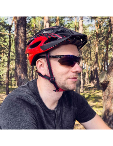 
Poliarizuoti dviračių akiniai su keičiamais spalvotais lęšiais
