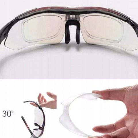 
Poliarizuoti dviračių akiniai su keičiamais spalvotais lęšiais
