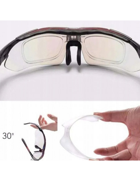 
Poliarizuoti dviračių akiniai su keičiamais spalvotais lęšiais
