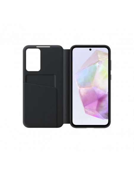 
Originalus „Smart View“ piniginės dėklas su atlenkimu, skirtas „Samsung Galaxy A35“, juodas
