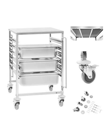 Maitinimo vežimėlis 6x GN2/1 konteineriams vežti