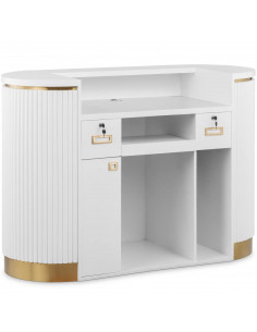 
Viešbučio biuro poilsio kambario registratūra su LED apšvietimu
