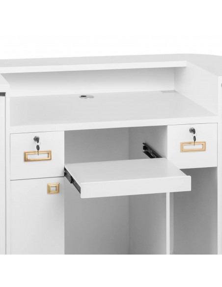 
Viešbučio biuro poilsio kambario registratūra su LED apšvietimu
