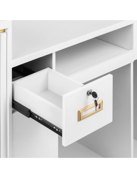 
Viešbučio biuro poilsio kambario registratūra su LED apšvietimu
