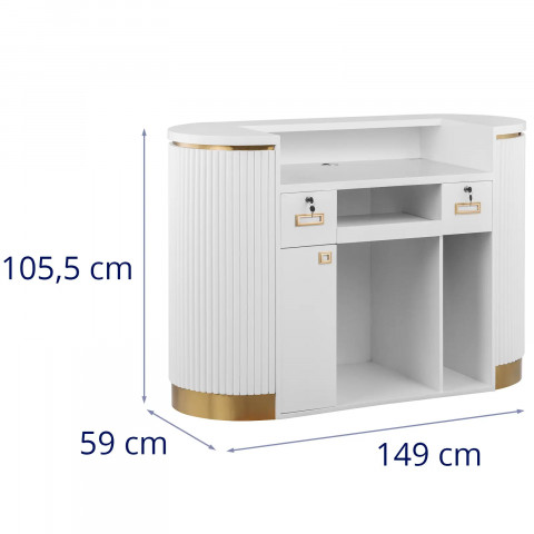 
Viešbučio biuro poilsio kambario registratūra su LED apšvietimu
