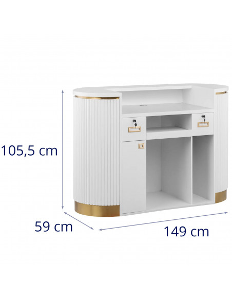 
Viešbučio biuro poilsio kambario registratūra su LED apšvietimu
