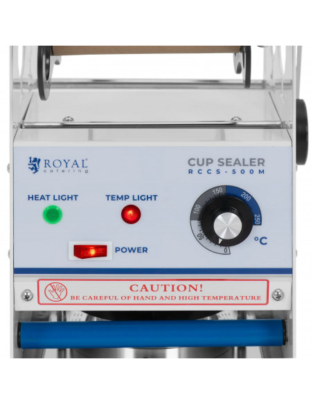 
Rankinis puodelių sandarinimo aparatas 500 vnt./ val., skersmuo 95/ 90 mm, aukštis 180 mm
