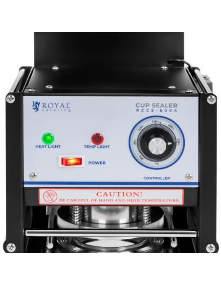 
Automatinis puodelių sandarinimo aparatas 500 vnt./ val., skersmuo 95/ 90, aukštis 180 mm
