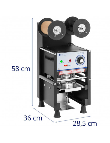 
Automatinis puodelių sandarinimo aparatas 500 vnt./ val., skersmuo 95/ 90, aukštis 180 mm
