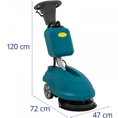 
Akumuliatorinė grindų plovimo mašina 35 cm 15 l 160 aps./ min.
