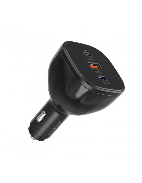 
Automobilinis įkroviklis 160W 2x USB-C PD 3.1 1x USB-A - juodas

