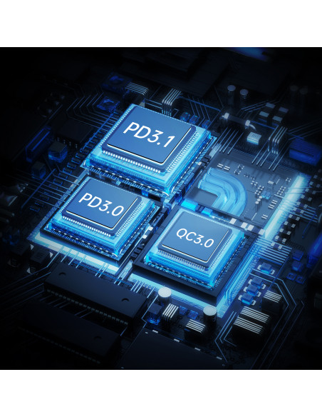 
Automobilinis įkroviklis 160W 2x USB-C PD 3.1 1x USB-A - juodas
