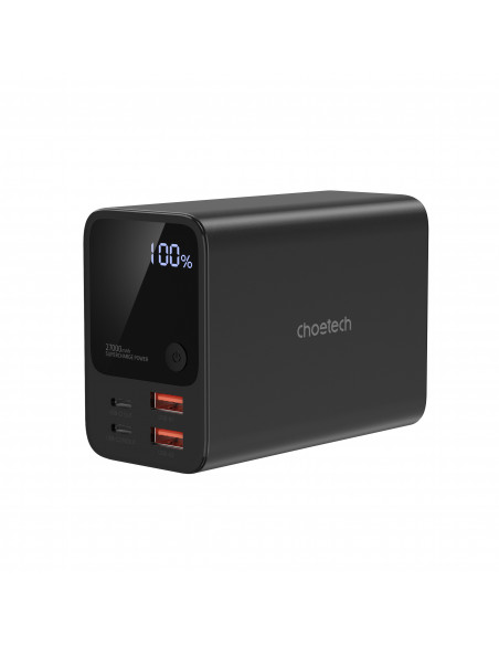 
Nešiojamoji baterija 27000 mAh, 2x USB-A, 2x USB-C, 100 W, juoda
