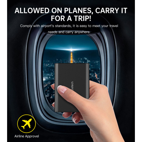 
Nešiojamoji baterija 27000 mAh, 2x USB-A, 2x USB-C, 100 W, juoda
