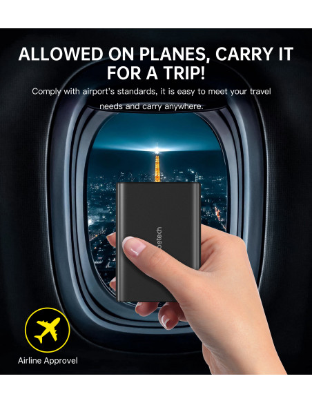 
Nešiojamoji baterija 27000 mAh, 2x USB-A, 2x USB-C, 100 W, juoda
