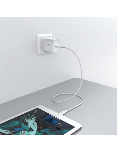 
iPhone USB-C - Lightning MFi PD laidas 30W 1.2m - baltas
