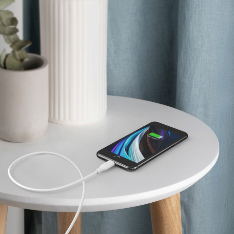 
iPhone USB-C - Lightning MFi PD laidas 30W 1.2m - baltas
