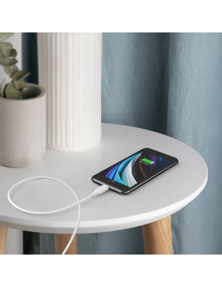 
iPhone USB-C - Lightning MFi PD laidas 30W 1.2m - baltas
