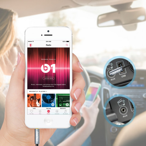 
AUX garso kabelis garsiakalbiui, 2x mini lizdas, 3,5 mm kištukas, 1,2 m - juodas
