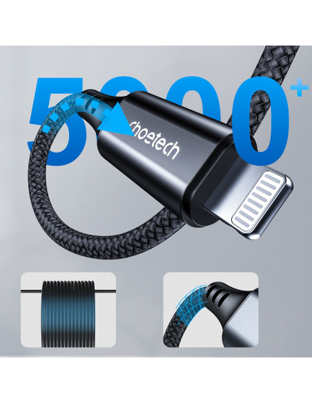 
iPhone Lightning AUX garso kabelis - mini lizdas 3,5 mm 1 m - juodas
