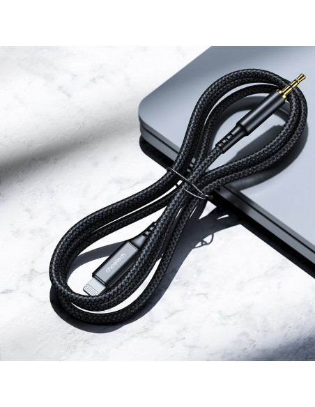 
iPhone Lightning AUX garso kabelis - mini lizdas 3,5 mm 1 m - juodas
