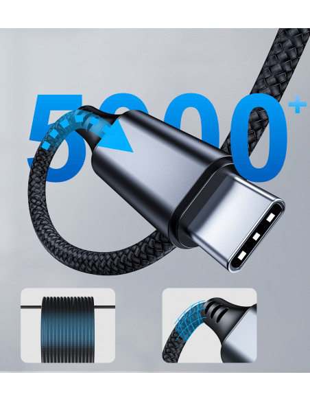 
AUX garso kabelis USB-C - mini lizdas 3,5 mm 2 m - juodas
