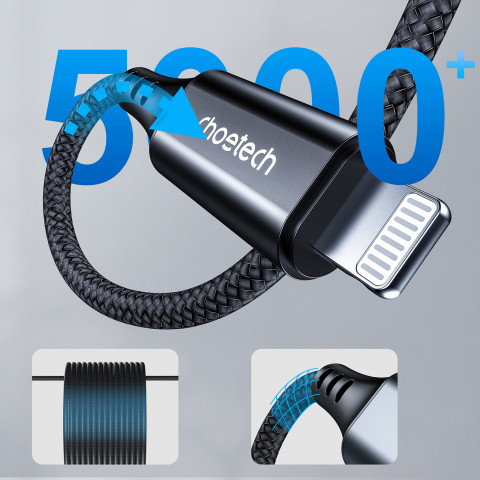 
iPhone Lightning AUX garso kabelis - mini lizdas 3,5 mm 2 m - juodas
