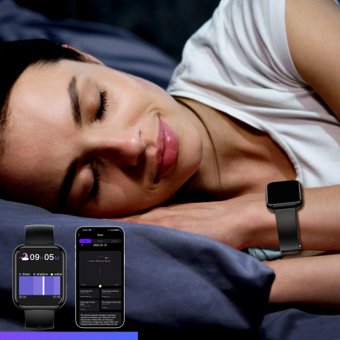 
Išmanusis laikrodis su skambučių atsiliepimo funkcija, 1,91 colio ekranas, IP67 - juodas
