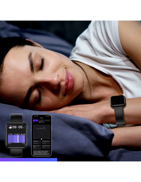 
Išmanusis laikrodis su skambučių atsiliepimo funkcija, 1,91 colio ekranas, IP67 - juodas
