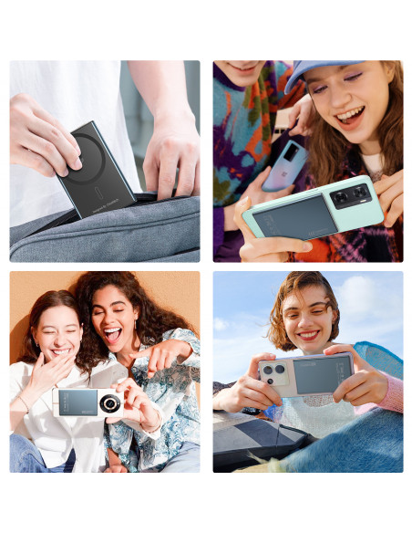 
Indukcinė išorinė baterija 2000mAh itin plona 5W „MagSafe Qi“ – juoda
