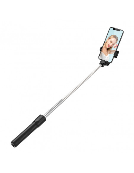 
Teleskopinė asmenukių lazda su nuotolinio valdymo pultu, trikojis telefonui 0,7 m - juoda
